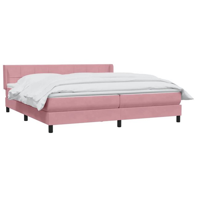 vidaXL Bett Boxspringbett mit Matratze Rosa 200x210 cm Samt günstig online kaufen