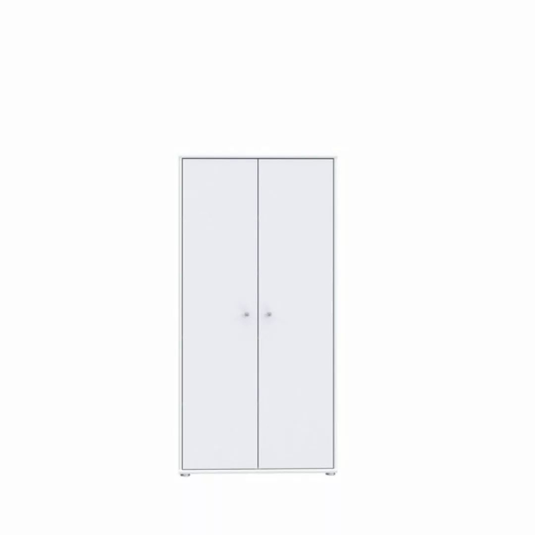 möbelando Aktenschrank Tembi Moderner Schrank aus Spanplatte in Weiß mit 2 günstig online kaufen