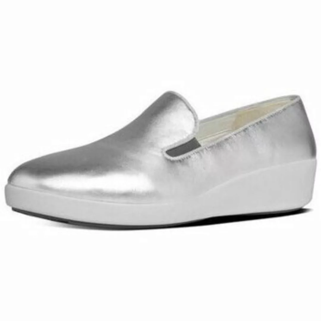 FitFlop  Ballerinas F-POP TM Skate silver leather günstig online kaufen