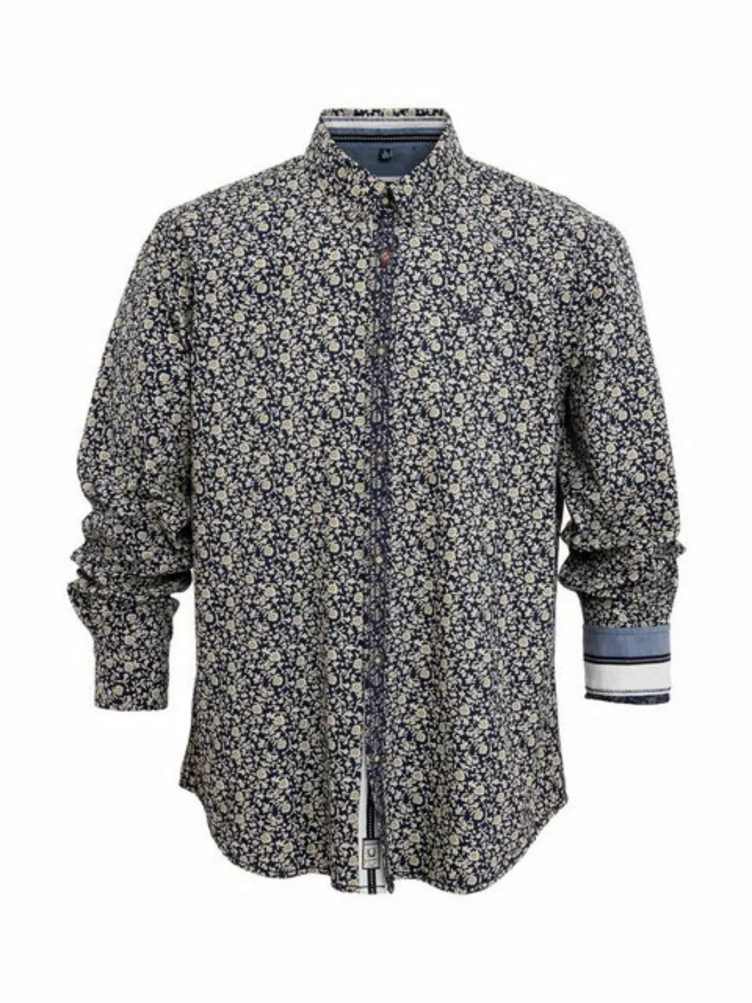 KRÜGER BUAM Trachtenhemd Trachtenhemd 'Roy' mit Muster 911467, Marine günstig online kaufen