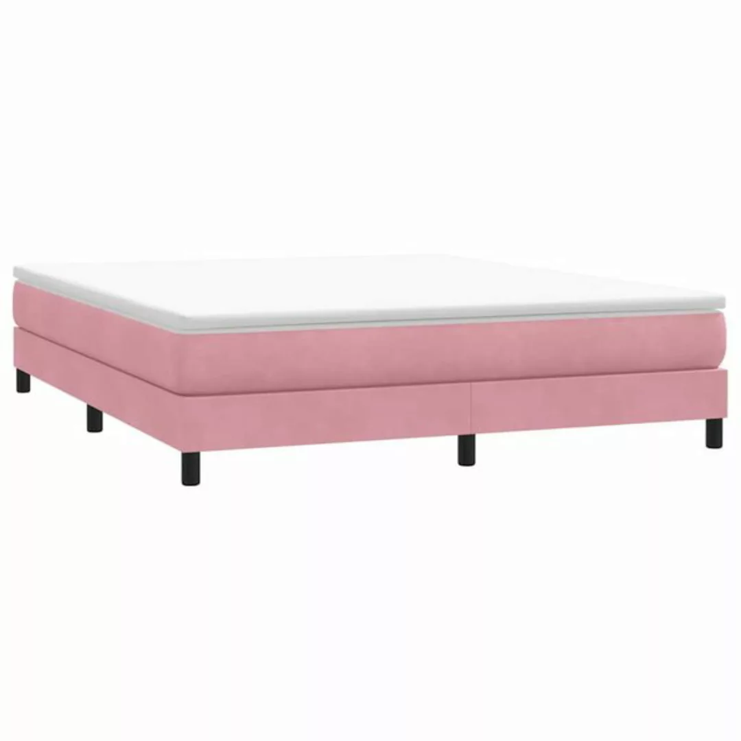 vidaXL Boxspringbett, Boxspringbett ohne Matratze Dunkelblau 180x210 cm Sam günstig online kaufen