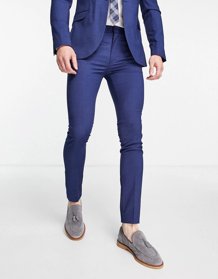 Topman – Pindot – Sehr enge Hose in Marineblau günstig online kaufen