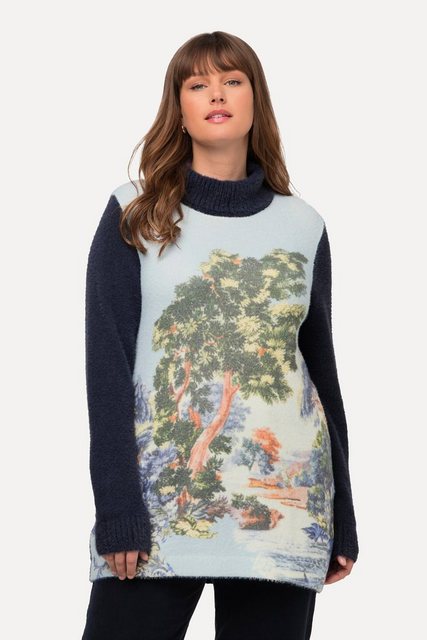 Ulla Popken Rollkragenpullover Pullover Landschaft Rollkragen Langarm günstig online kaufen