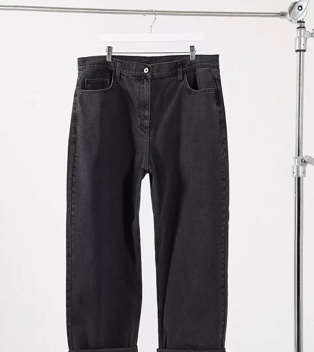COLLUSION Plus – x014 – Dad-Jeans im Stil der 90er in verwaschenem Schwarz günstig online kaufen