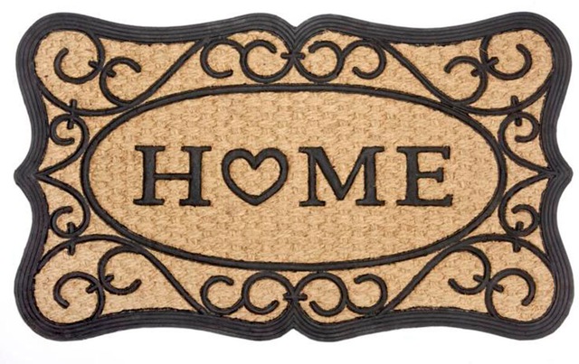 HANSE Home Fußmatte »Gummi-Kokos Heart Home Ornament«, rechteckig, Kokos, G günstig online kaufen