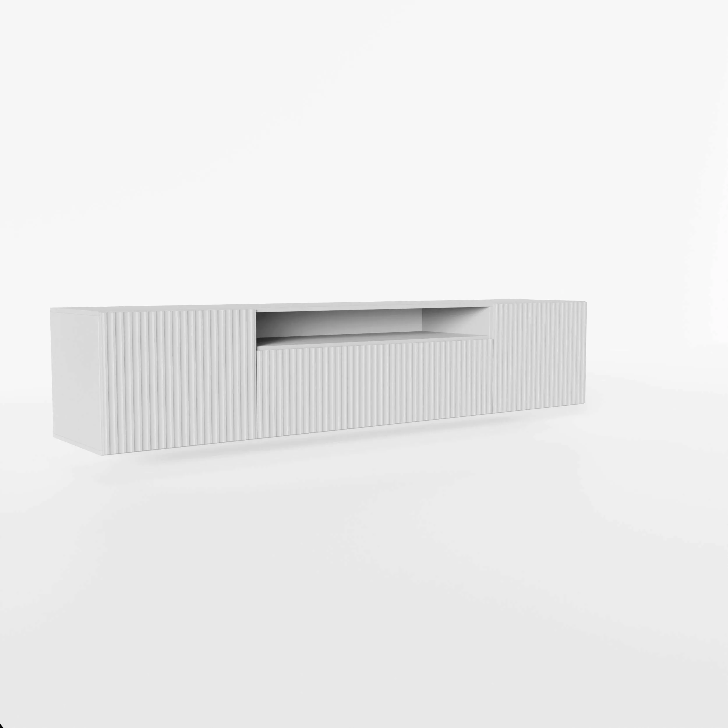 Beautysofa TV-Schrank Moderner Hängeschrank mit gefräster günstig online kaufen