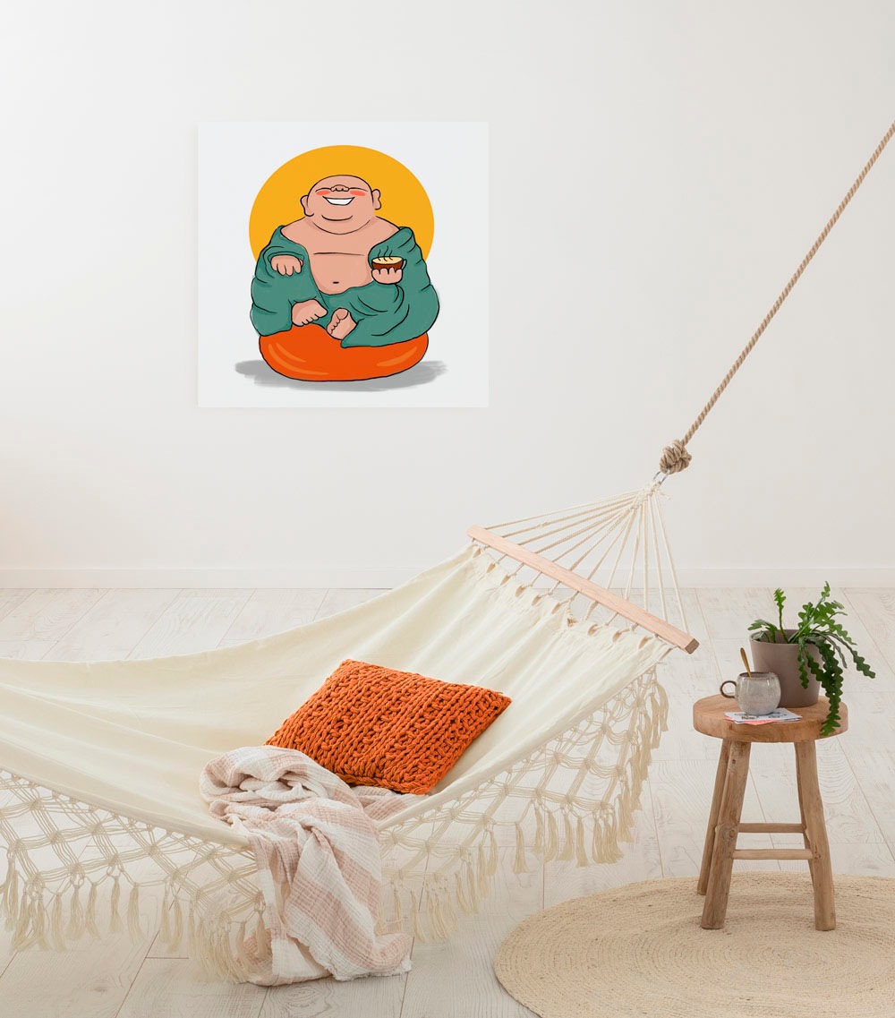 Komar Leinwandbild "Happy Buddy", (1 St.), 60x60 cm (Breite x Höhe), Keilra günstig online kaufen