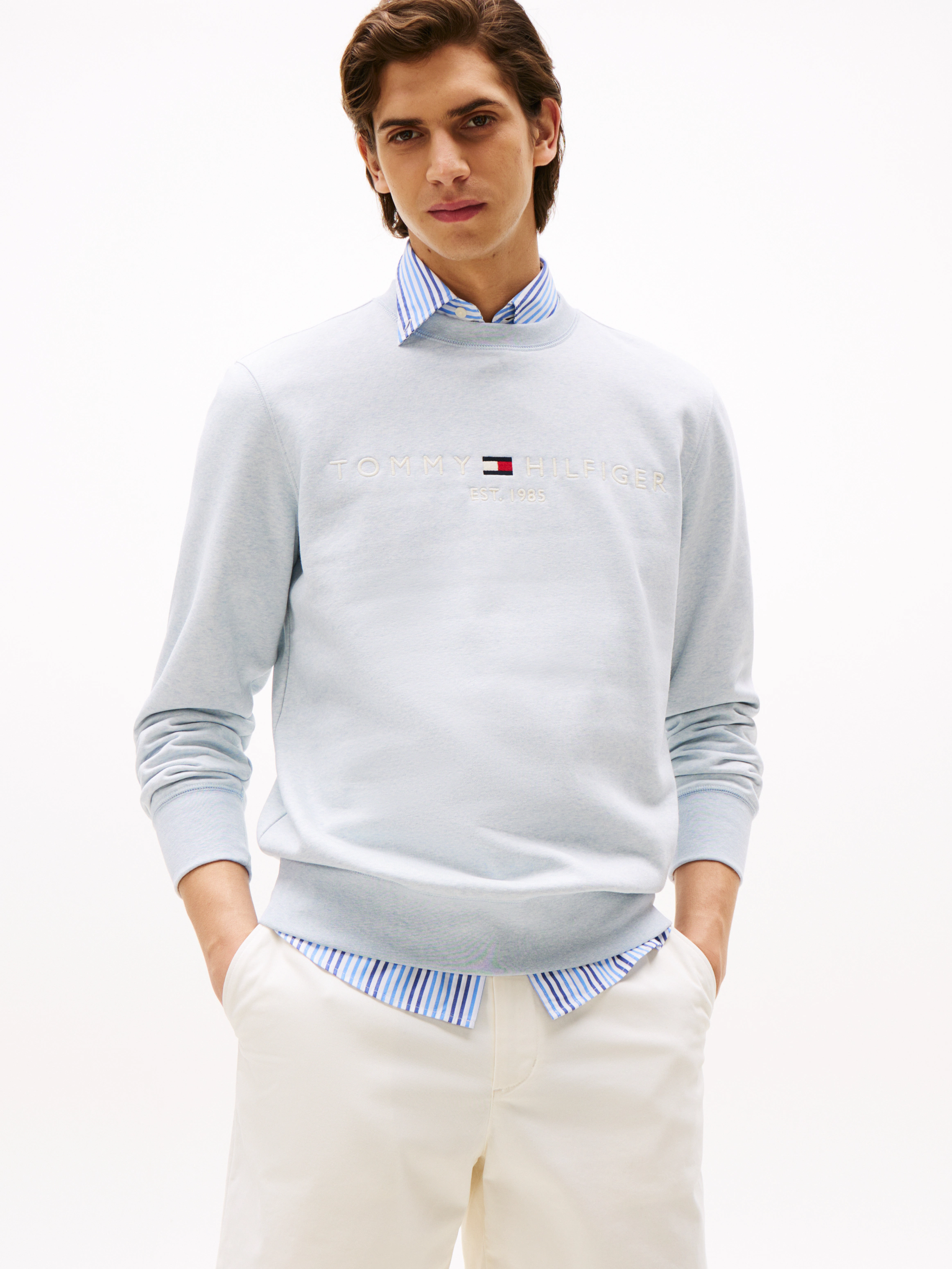 Tommy Hilfiger Sweatshirt "TOMMY LOGO SWEATSHIRT mit Rundhals und Stickerei günstig online kaufen