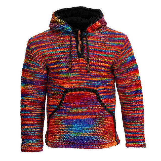 KUNST UND MAGIE Hoodie Hoodie Regenbogen Kapuzenpullover Strickjacke Wolle günstig online kaufen