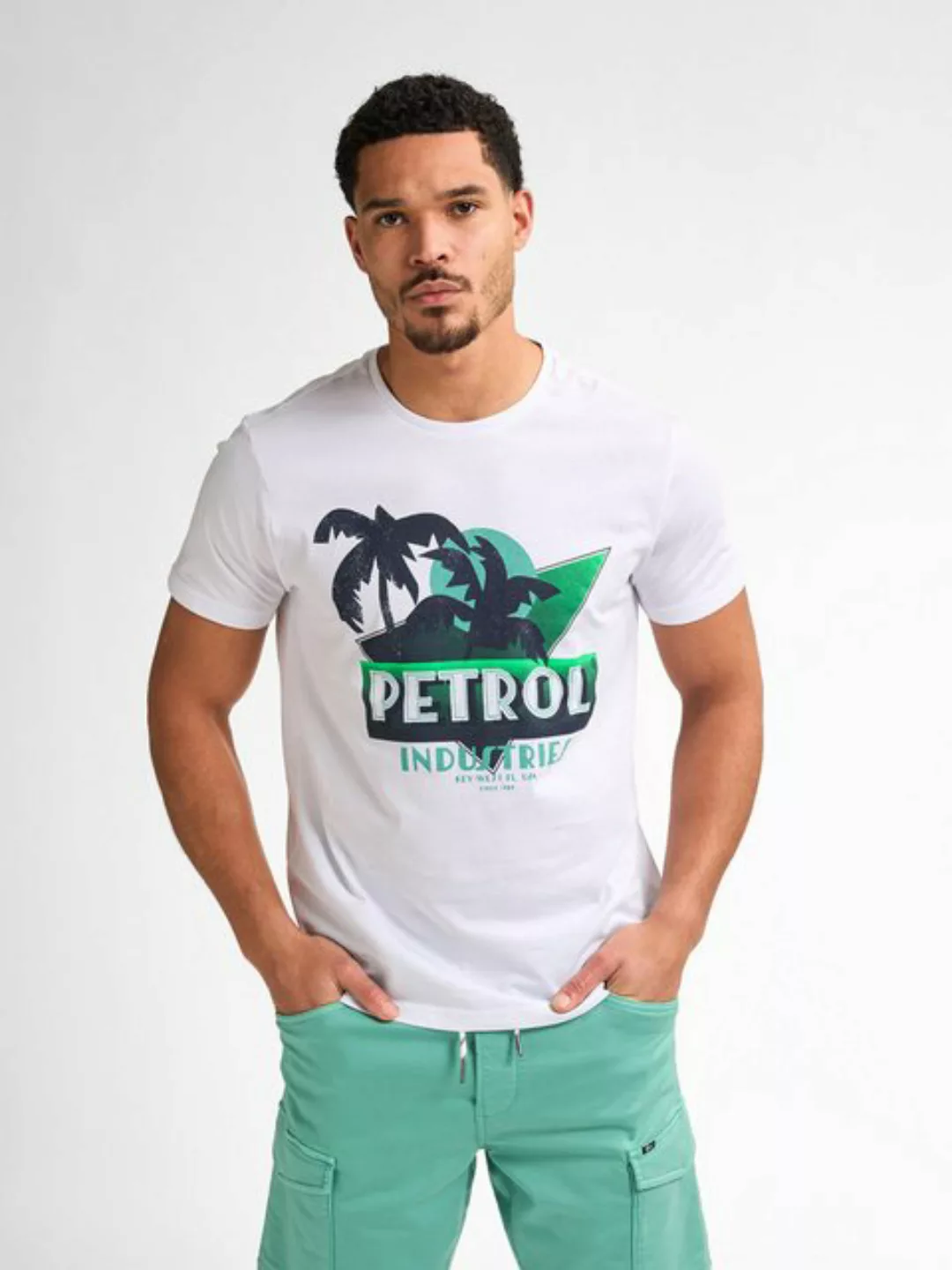 Petrol Industries T-Shirt T-Shirt mit Aufdruck Azul günstig online kaufen