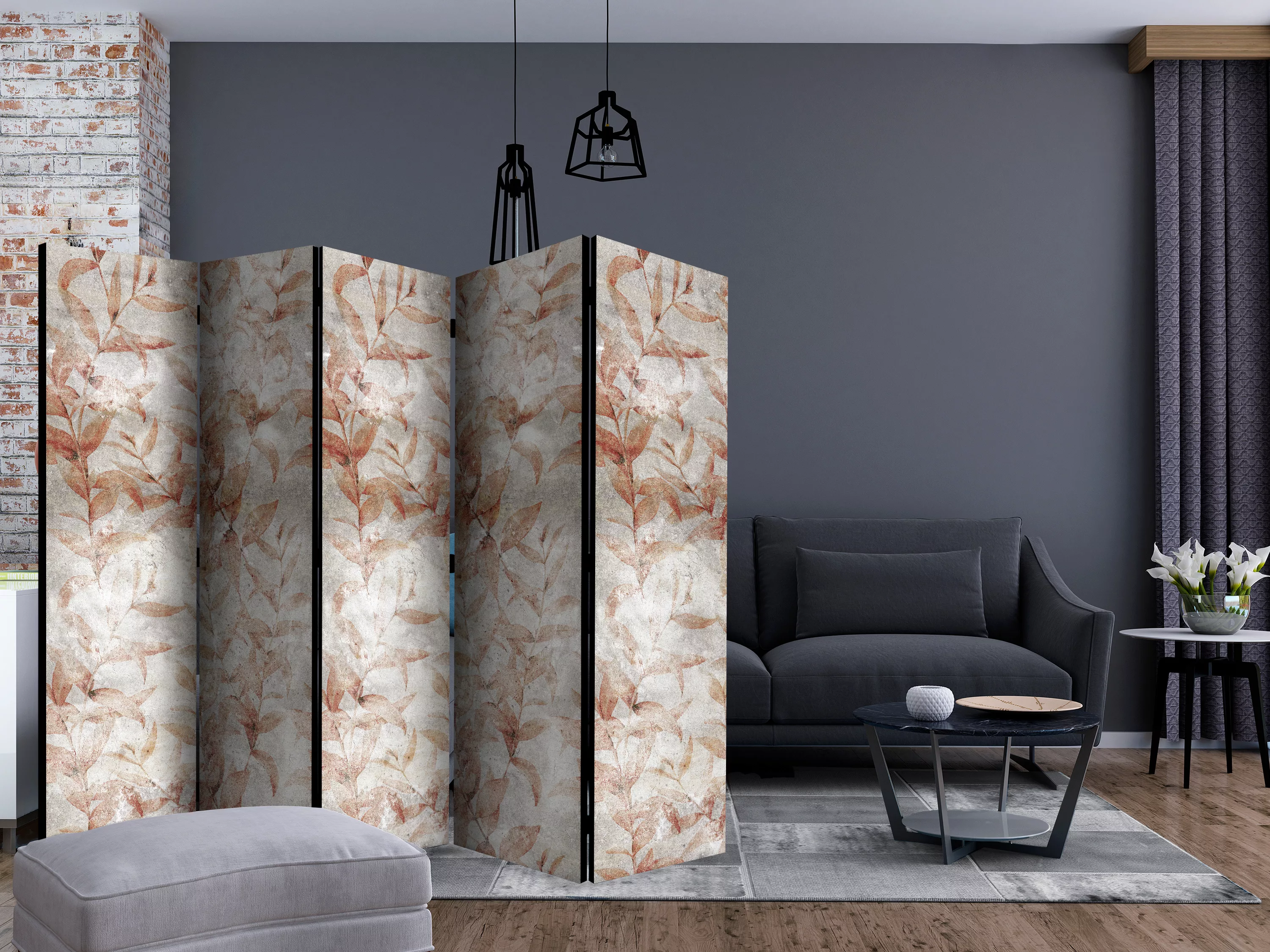 5-teiliges Paravent - Roman Plants Ii [room Dividers] günstig online kaufen