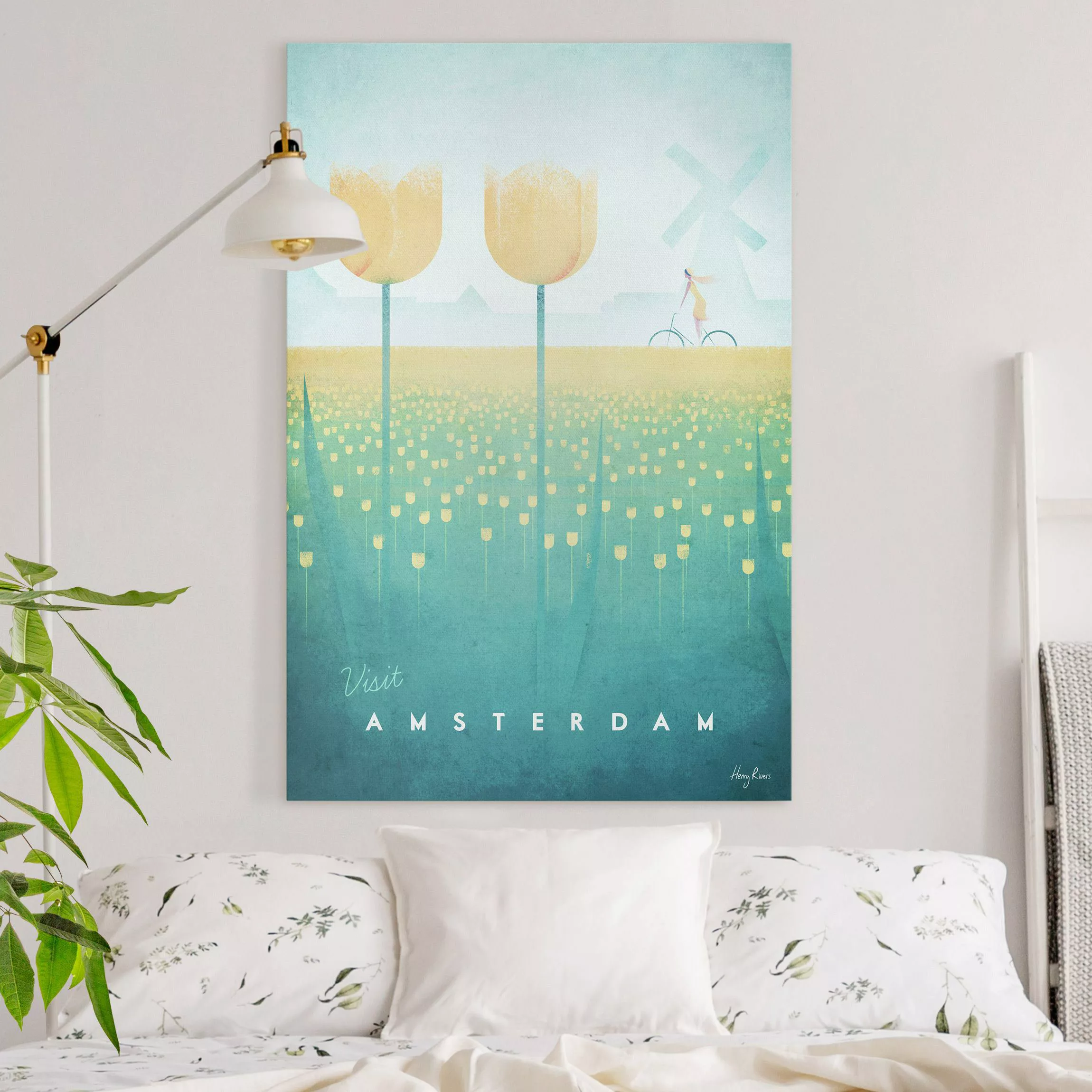 Leinwandbild Reiseposter - Amsterdam günstig online kaufen