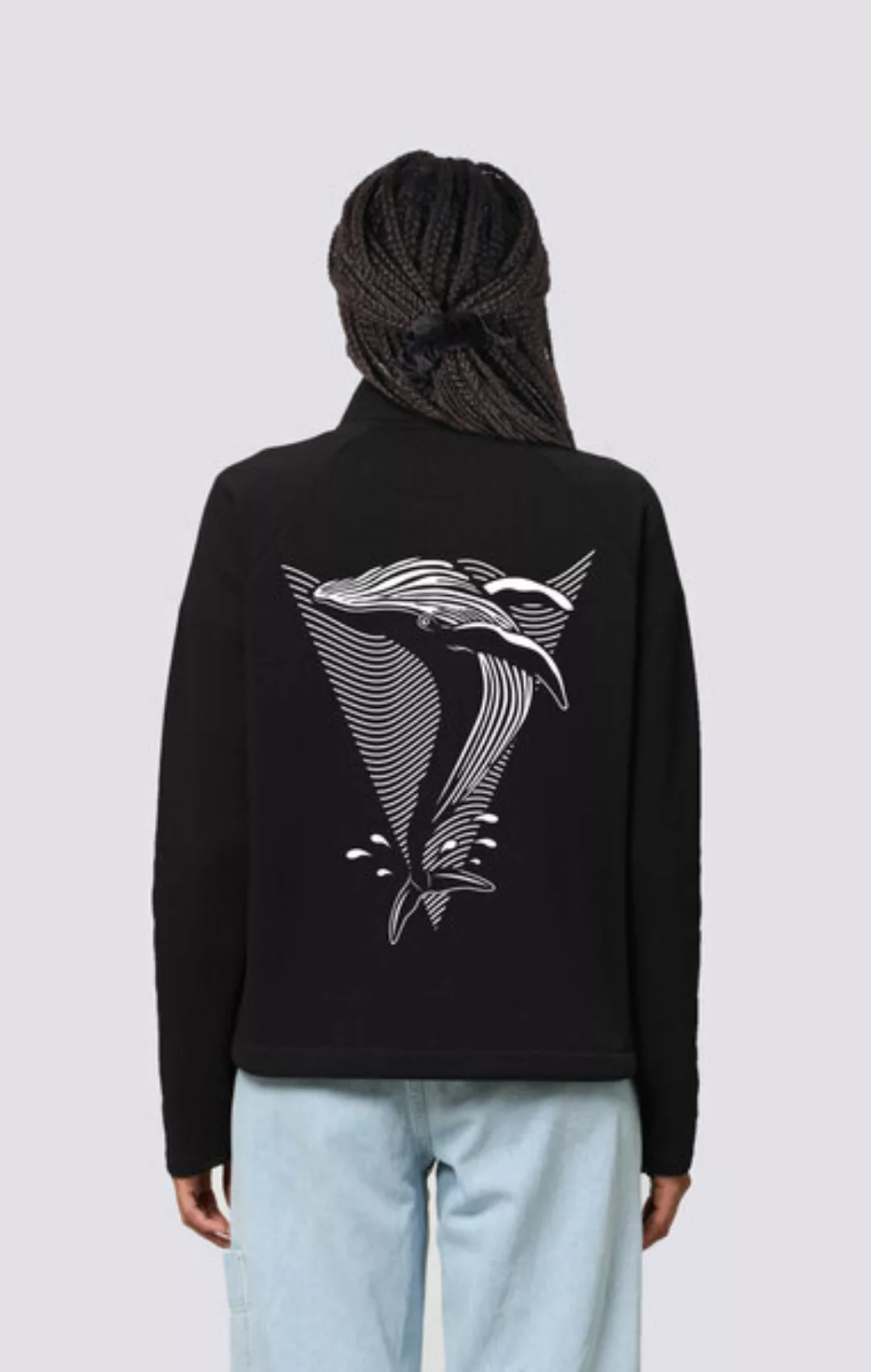 Whale, Damen Zipper Sweatshirt, Fair, Vegan Und Nachhaltig günstig online kaufen