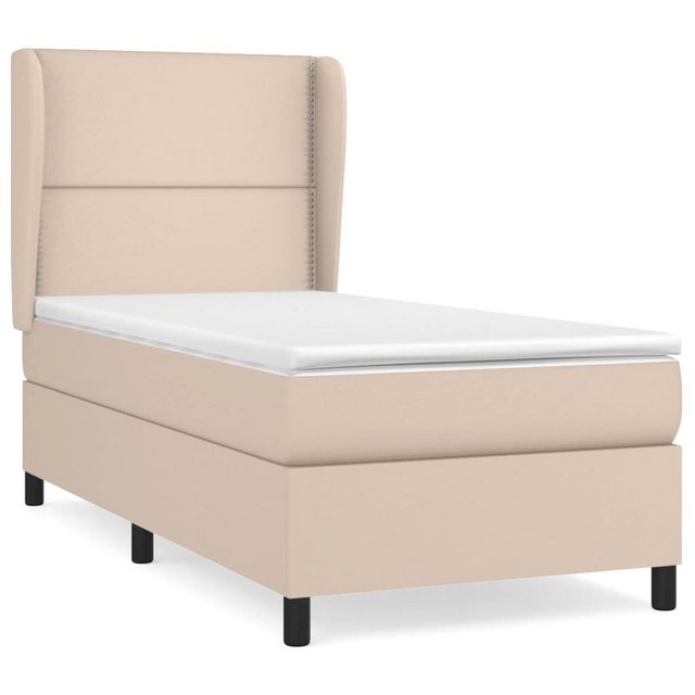 vidaXL Boxspringbett mit Matratze Cappuccino-Braun 90x190cm Kunstleder14666 günstig online kaufen