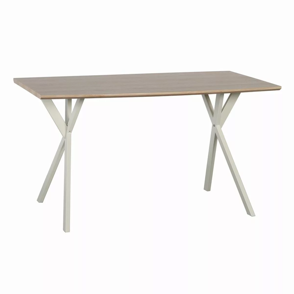 Esstisch 140 X 80 X 76 Cm Natürlich Metall Creme Dmf günstig online kaufen