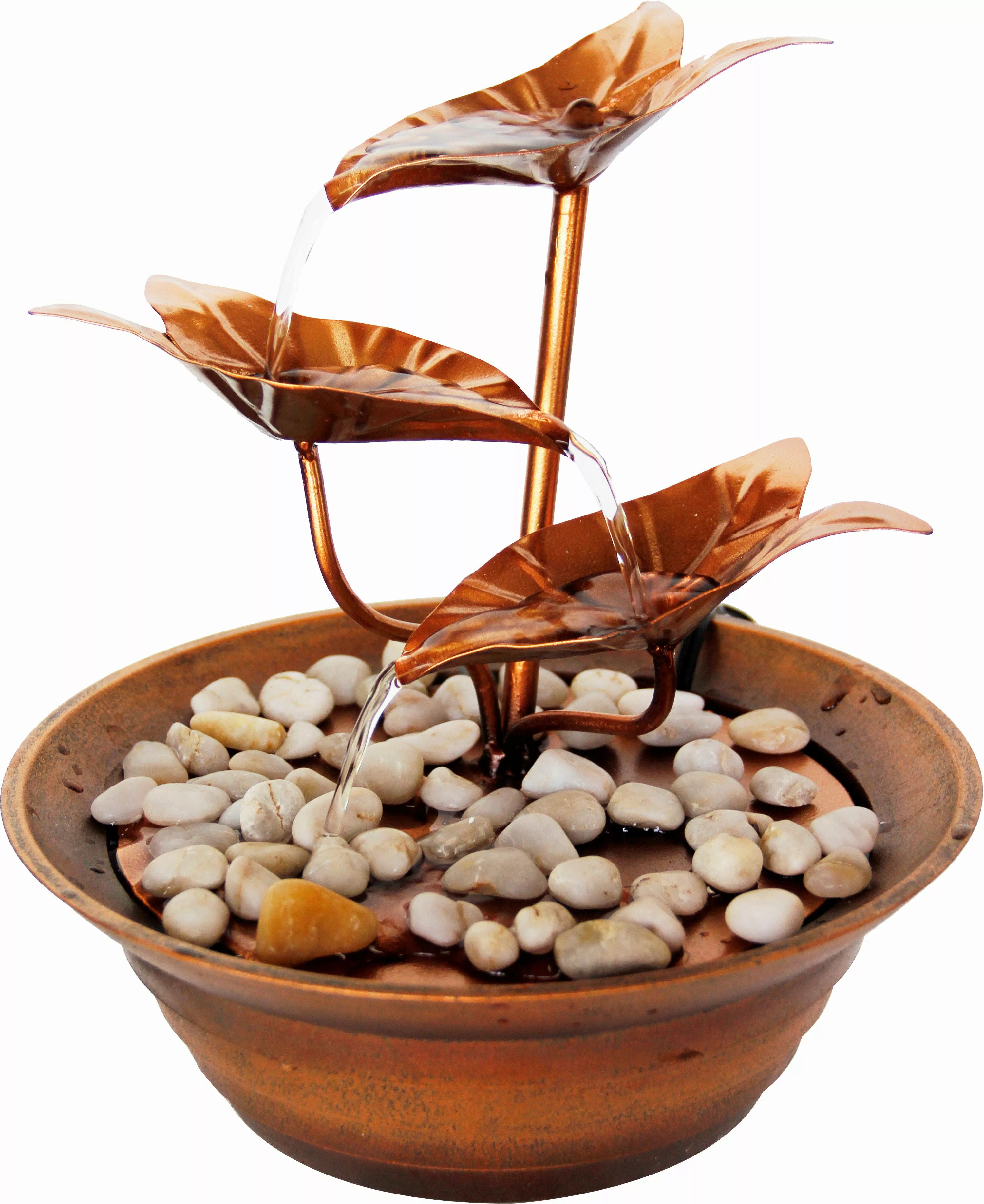 dobar Gartenbrunnen Design-Zimmerbrunnen mit Deko-Steinchen günstig online kaufen