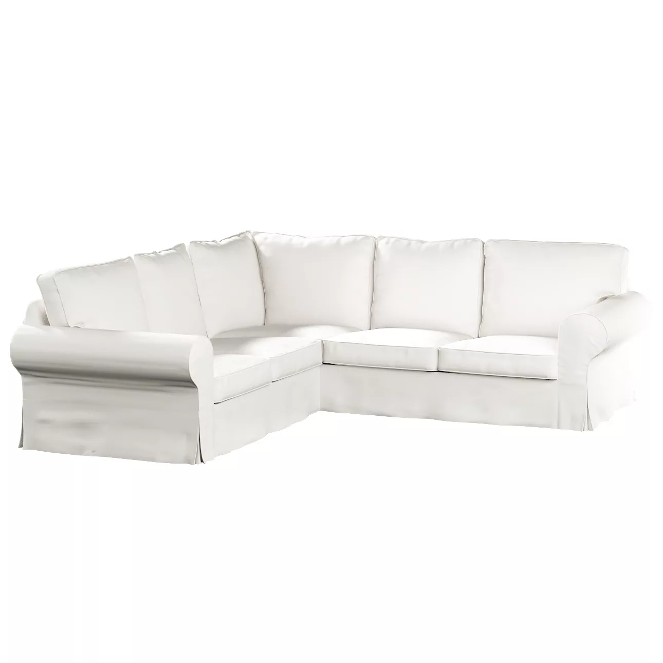 Bezug für Ektorp Ecksofa, weiss, Sofahusse für Ektorp Ecksofa, Cotton Panam günstig online kaufen