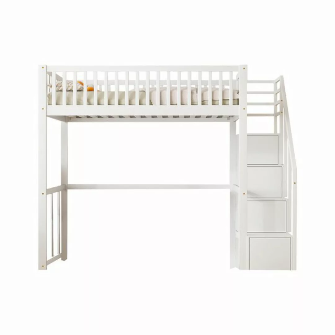 OKWISH Kinderbett Stauraumbett mit großem Kleiderschrank Regal und Tisch (m günstig online kaufen