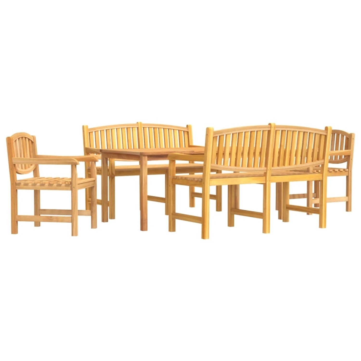 vidaXL 5-tlg Garten-Essgruppe Massivholz Teak Modell 96 günstig online kaufen