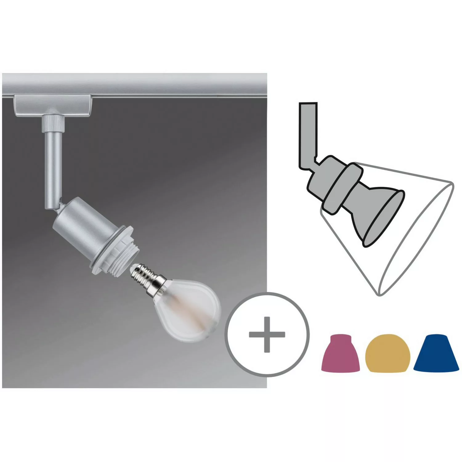 Paulmann "URail Schienenspot DecoSystems Basic Einzelspot E14 max. 20W dimm günstig online kaufen