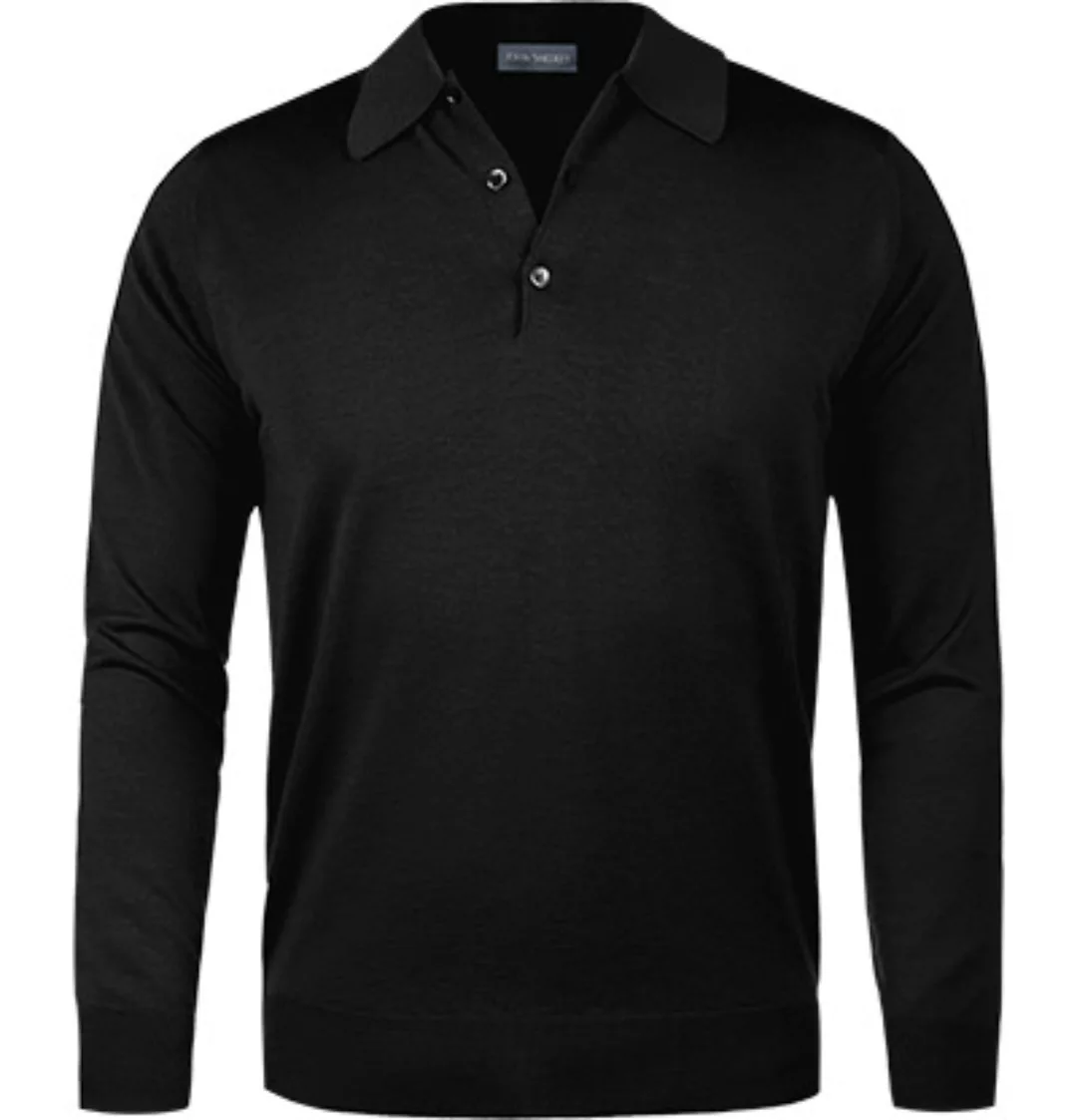 John Smedley Polo Pullover Dorset black günstig online kaufen