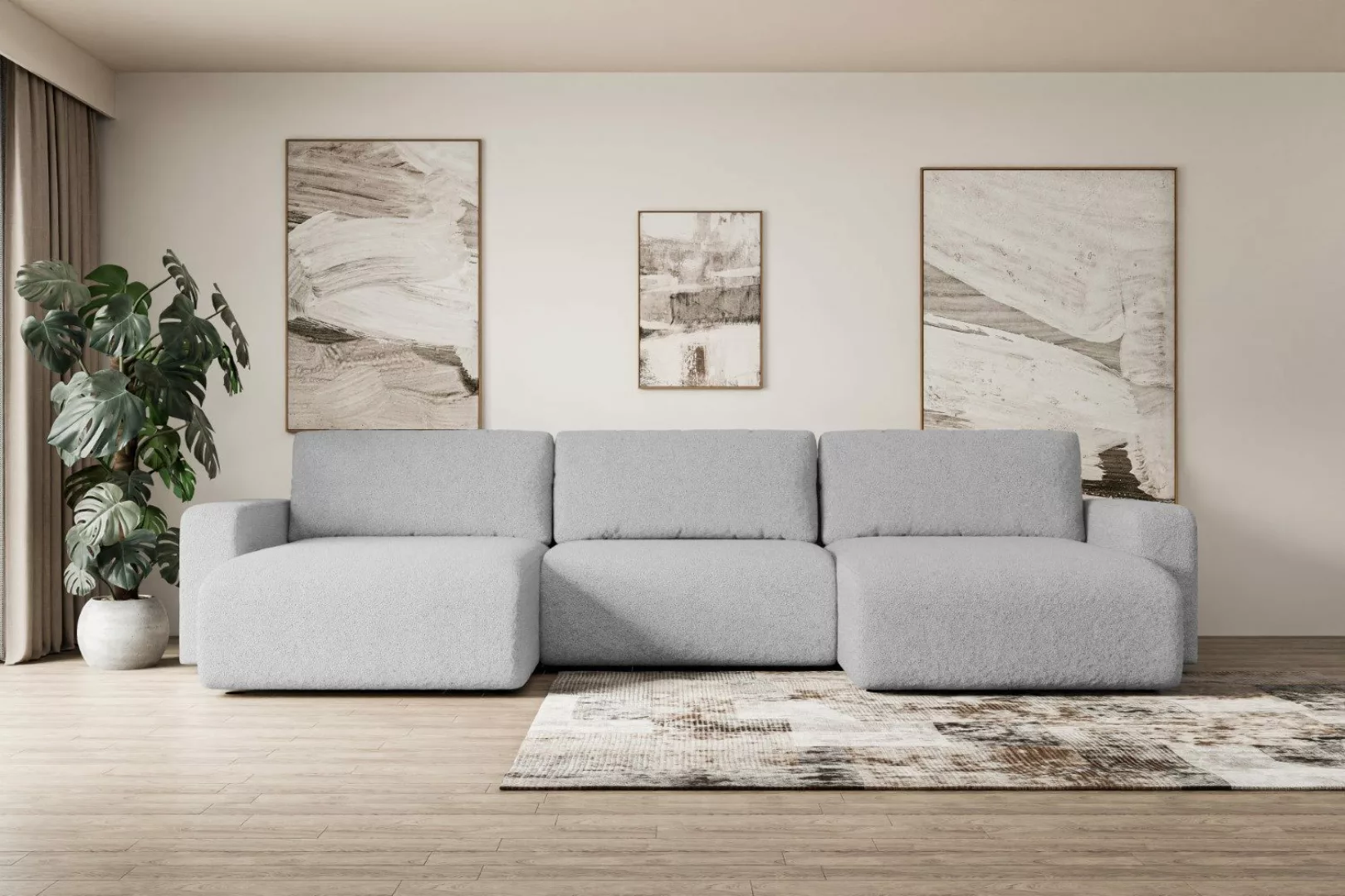 ALTDECOR Wohnlandschaft KLEEA-U, Couch mit Schlaffunktion, günstig online kaufen