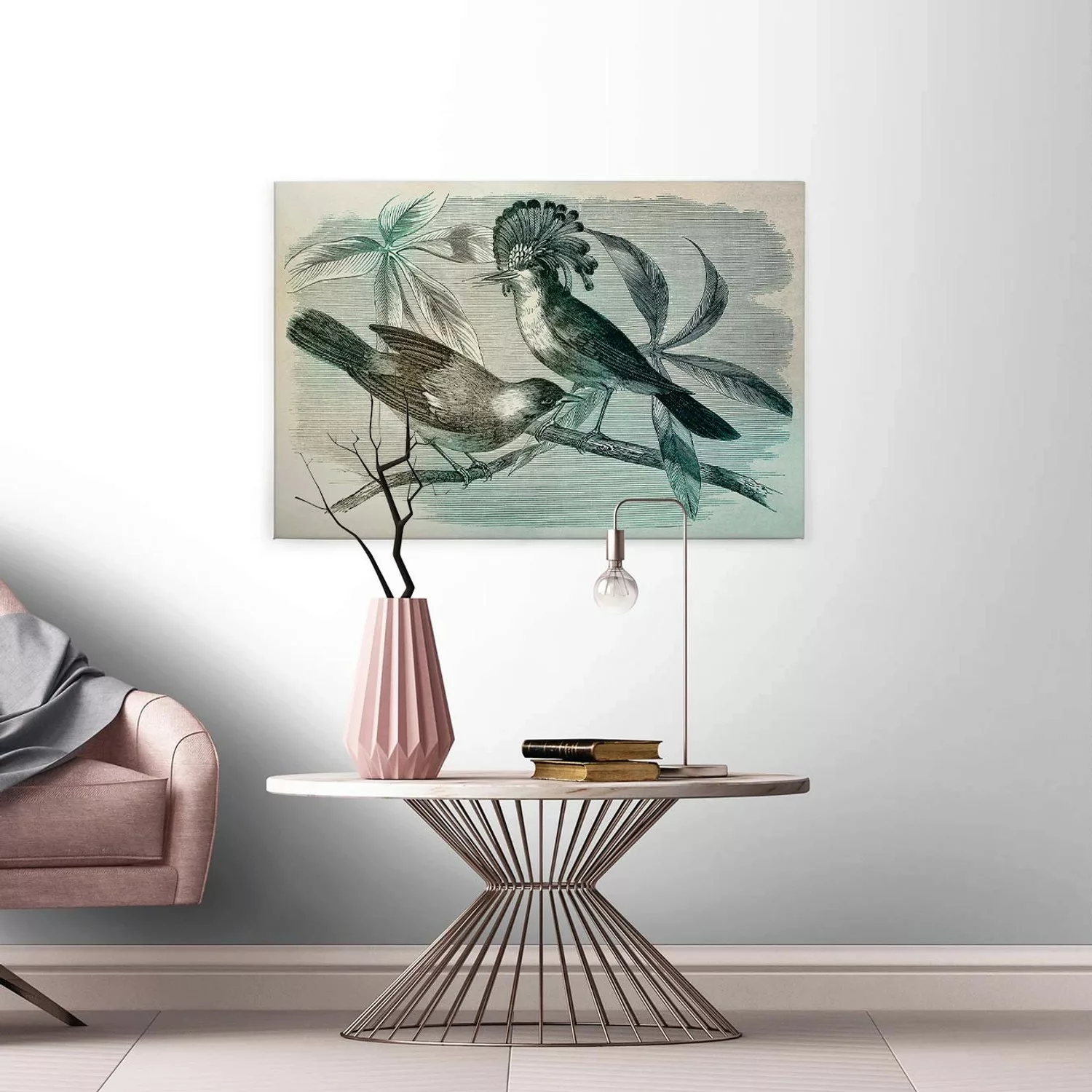 A.S. Création Leinwandbild "vintage birds", (1 St.), Vogel Keilrahmen Bild günstig online kaufen