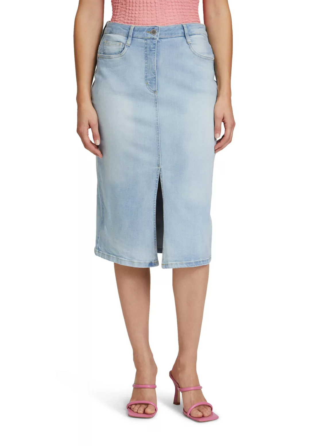 Betty Barclay Midirock "Betty Barclay Jeansrock mit Waschung", Form günstig online kaufen