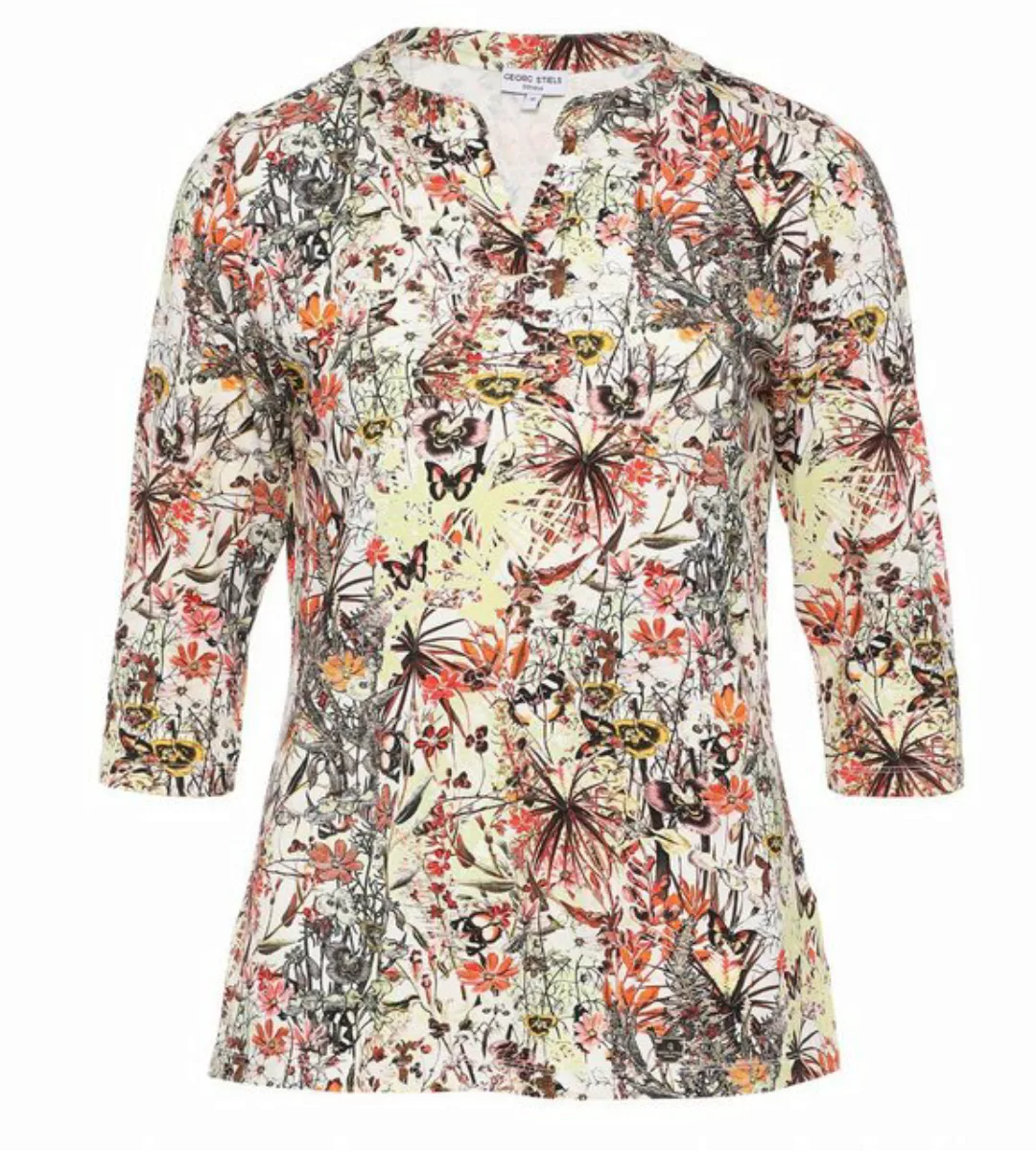 Georg Stiels Blusenshirt Druckbluse koerpernah mit Multicolor-Print günstig online kaufen