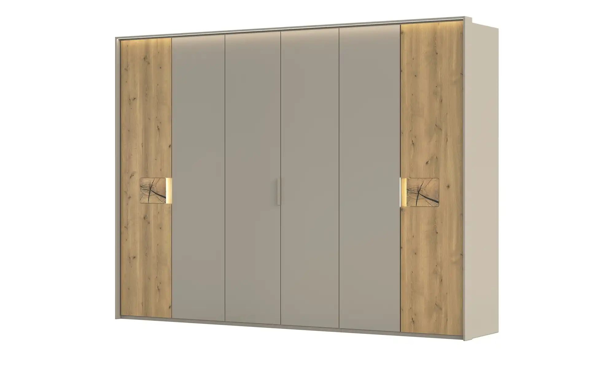 Wohnwert Drehtürenschrank teilmassiv Mercura ¦ beige ¦ Maße (cm): B: 304 H: günstig online kaufen