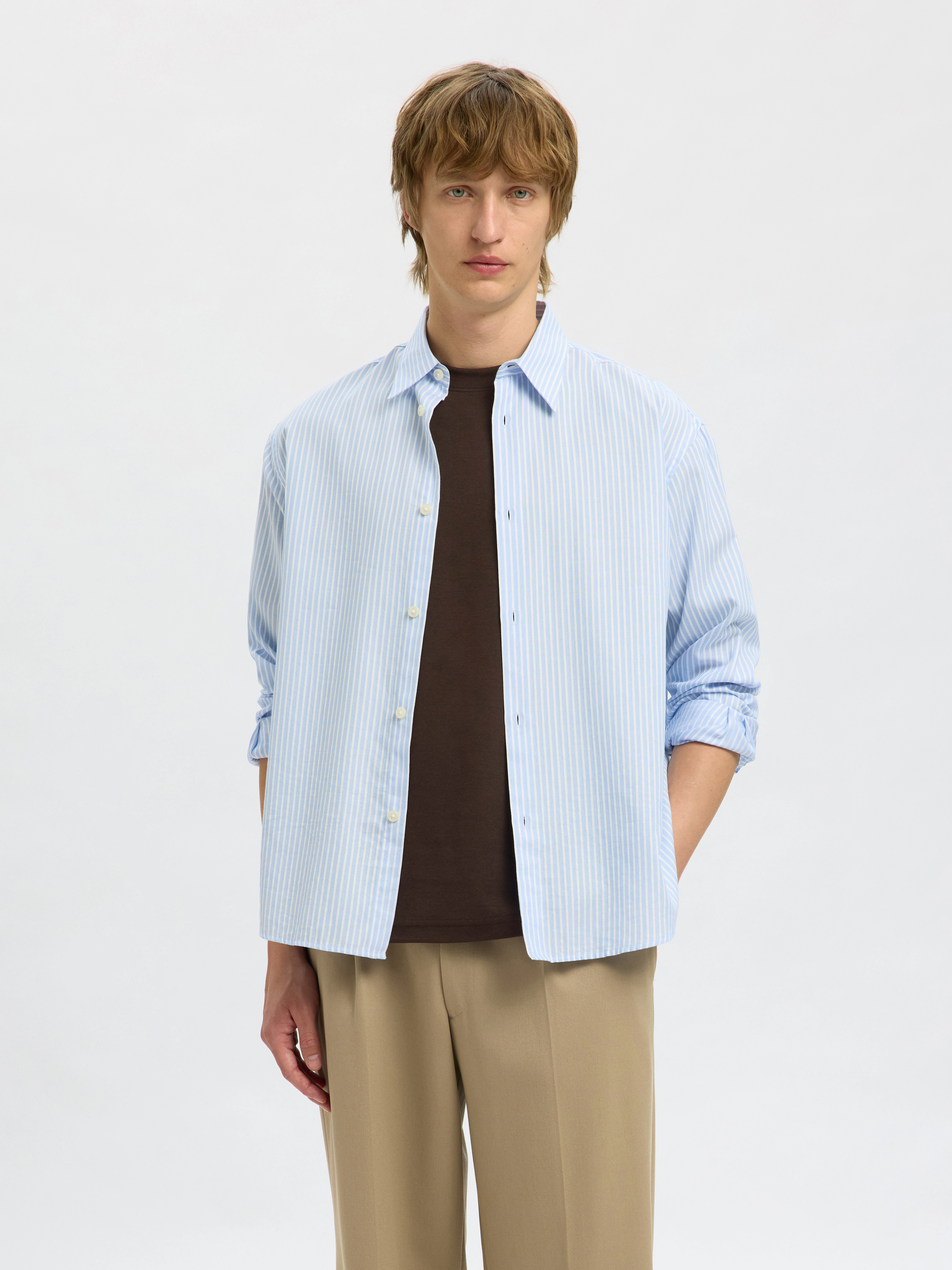SELECTED HOMME Rundhalsshirt "SLHLOOSEOSCAR SS O-NECK TEE NOOS" günstig online kaufen