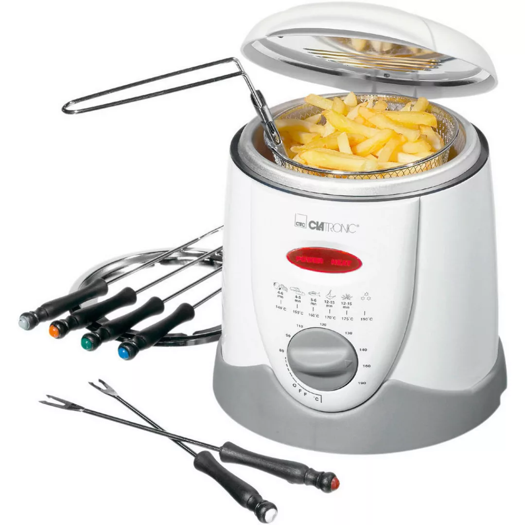 CLATRONIC Mini-Fritteuse Fondue FFR 2916 weiß Kunststoff B/H/T: ca. 19x24x1 günstig online kaufen