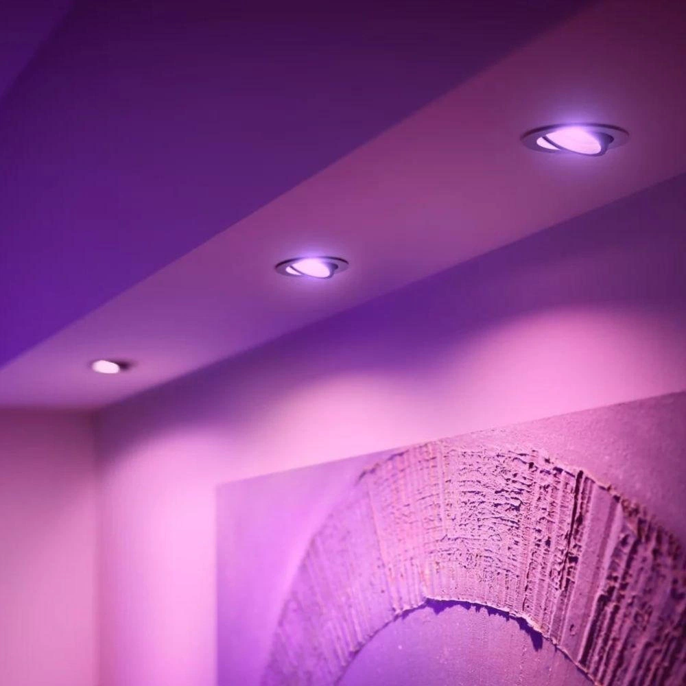 Philips Hue Bluetooth White & Color Ambiance Einbauspot Centura in Silber 4 günstig online kaufen