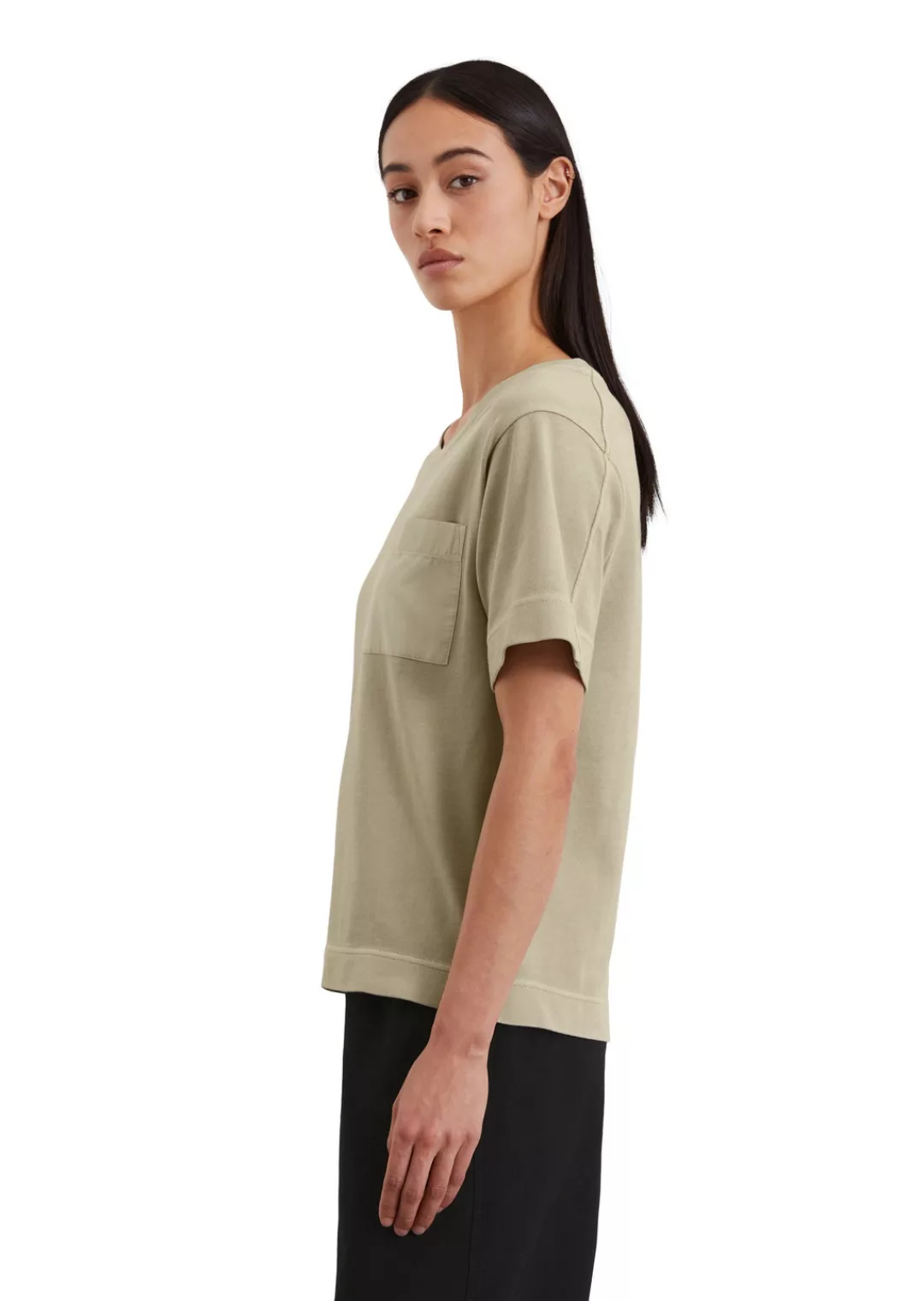Marc OPolo T-Shirt "mit aufgesetzter Satin-Tasche" günstig online kaufen