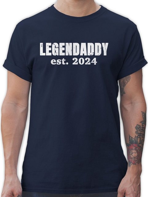 Shirtracer T-Shirt Legendaddy est. 2024 weiß Vatertag Geschenk für Papa günstig online kaufen