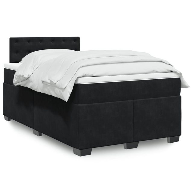 vidaXL Boxspringbett mit Matratze Schwarz 120x190 cm Samt2106957 günstig online kaufen