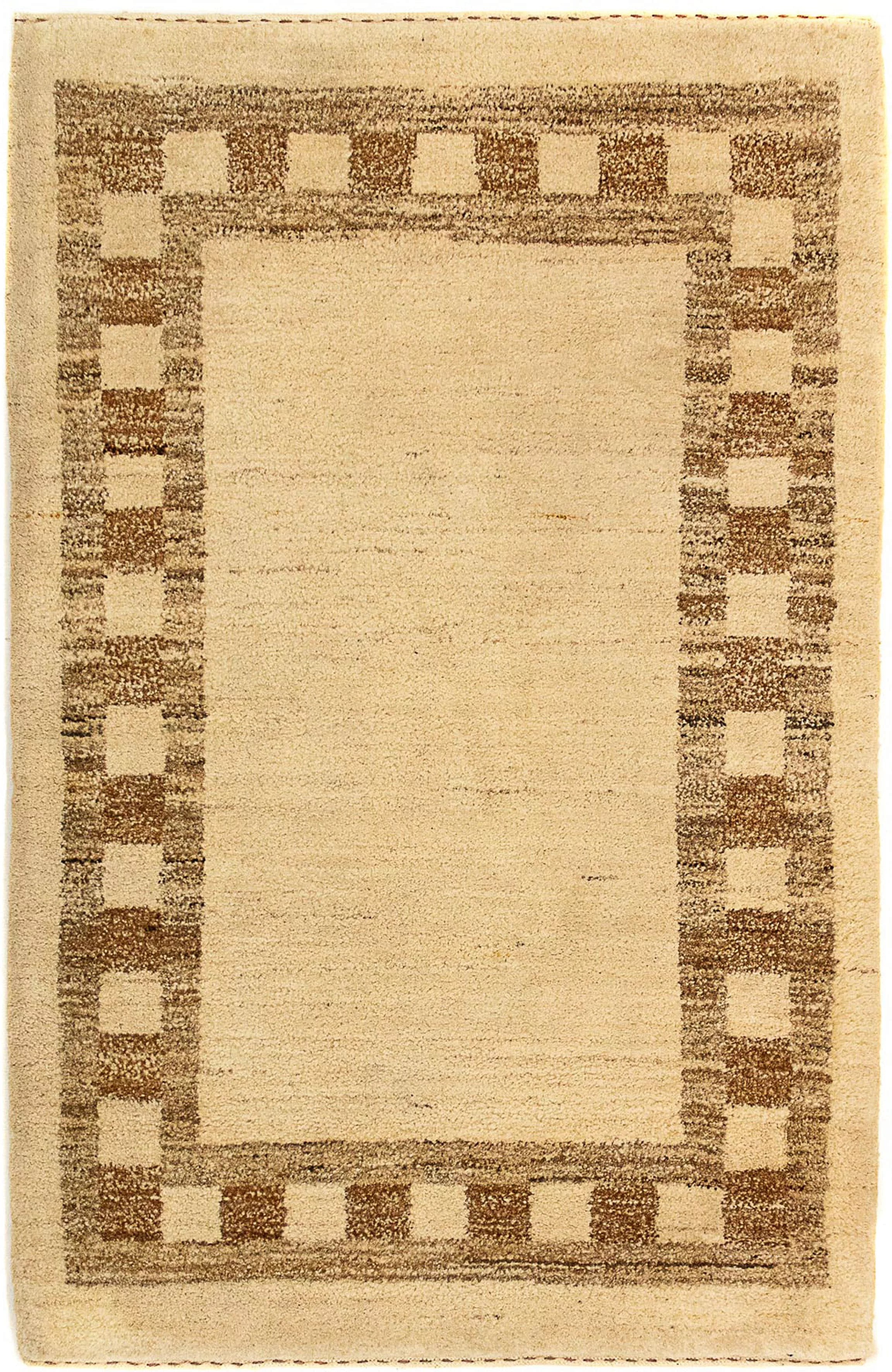 morgenland Wollteppich »Gabbeh - Indus - 122 x 80 cm - beige«, rechteckig günstig online kaufen