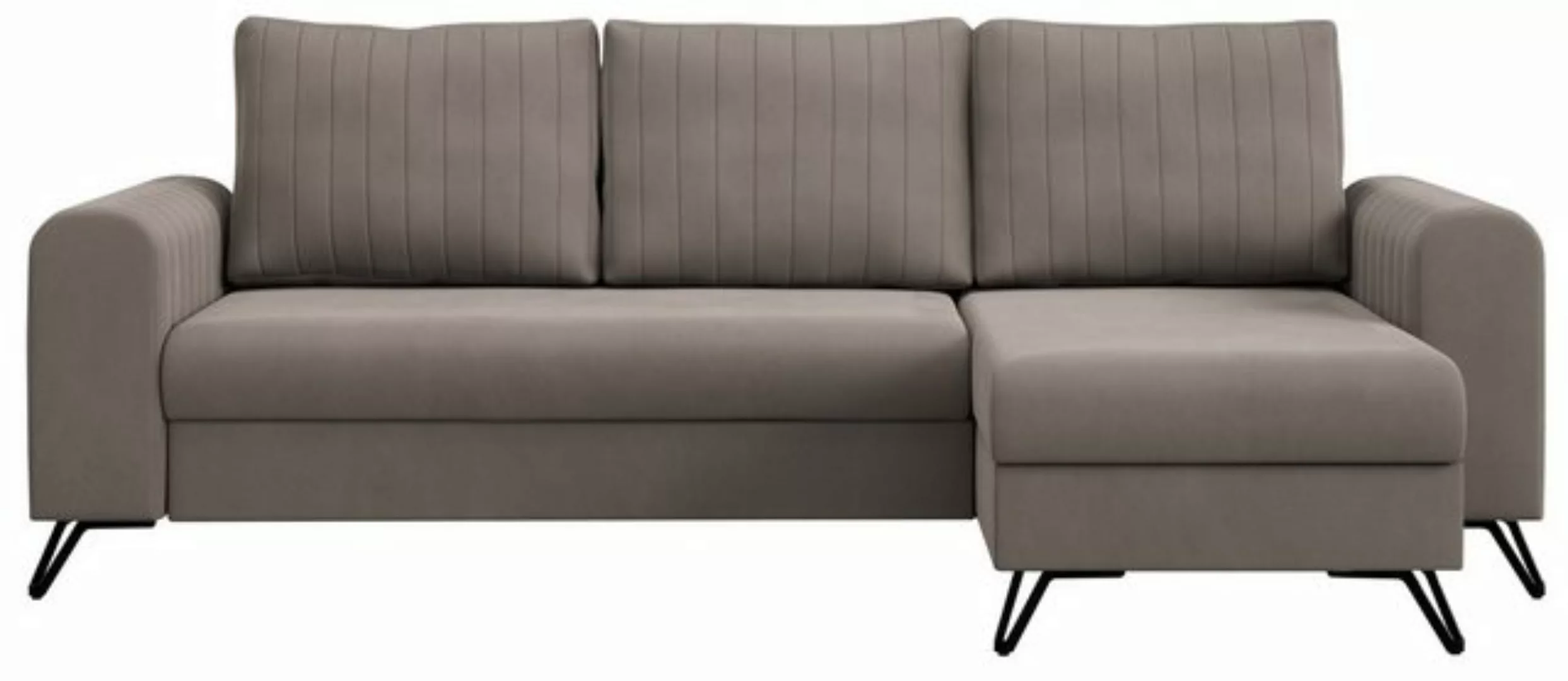 MKS MÖBEL Ecksofa AXEL, Set, Bonellfedern, T30-Schaum, Schwarze Metallbeine günstig online kaufen