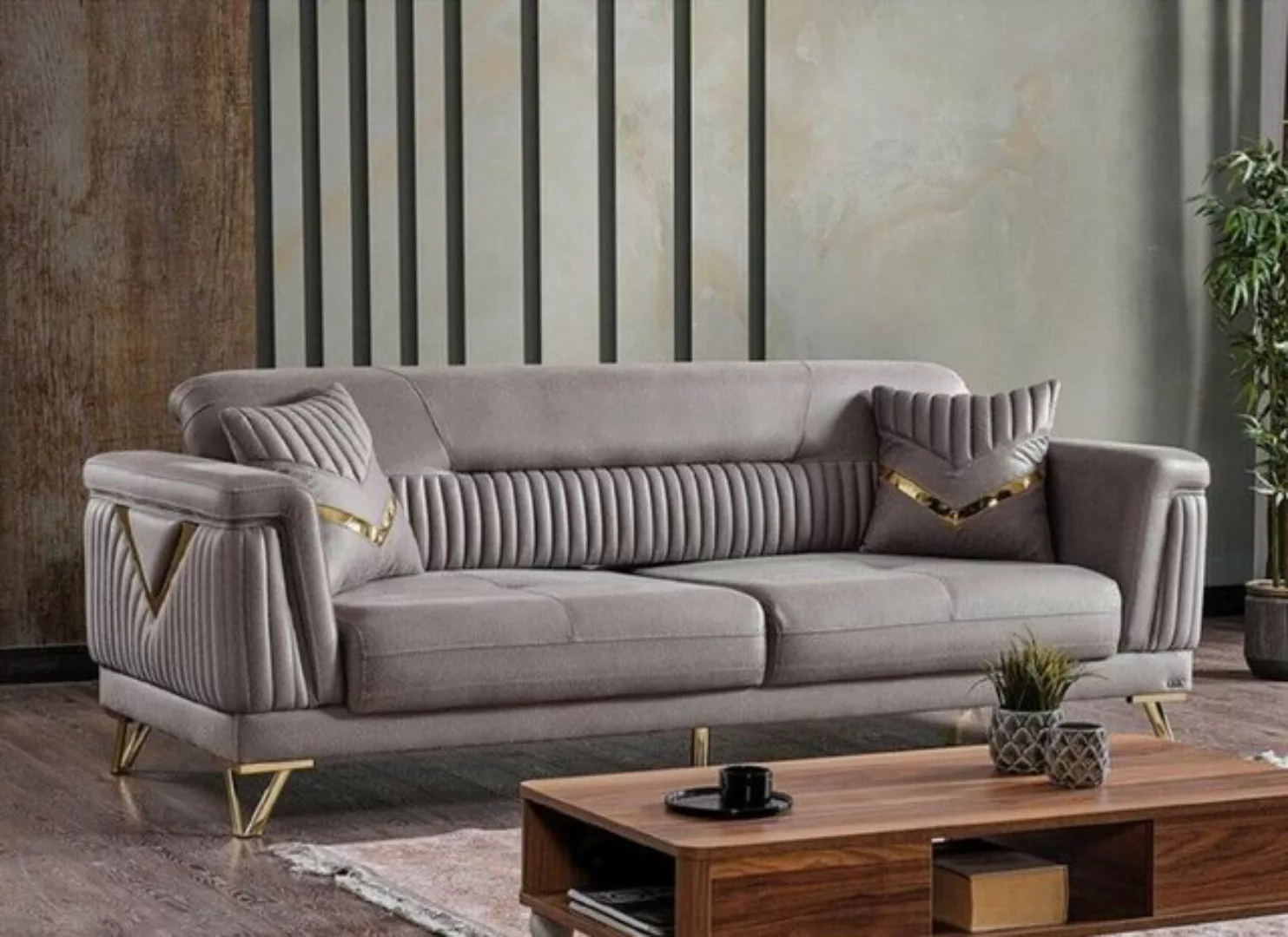 JVmoebel 3-Sitzer Sofa Couch Polster 3 Sitzer Textil Sofas Couchen Wohnzimm günstig online kaufen