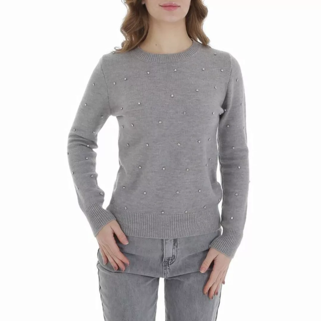 Ital-Design Strickpullover Damen Freizeit (88578856) Strass Stretch Strickp günstig online kaufen