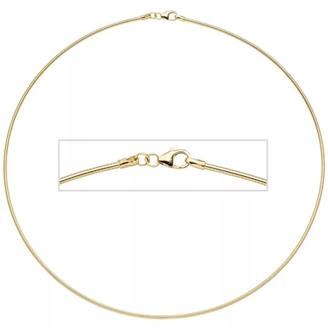 SIGO Halsreif 925 Sterling Silber gold vergoldet 1,5 mm 50 cm Kette Halsket günstig online kaufen