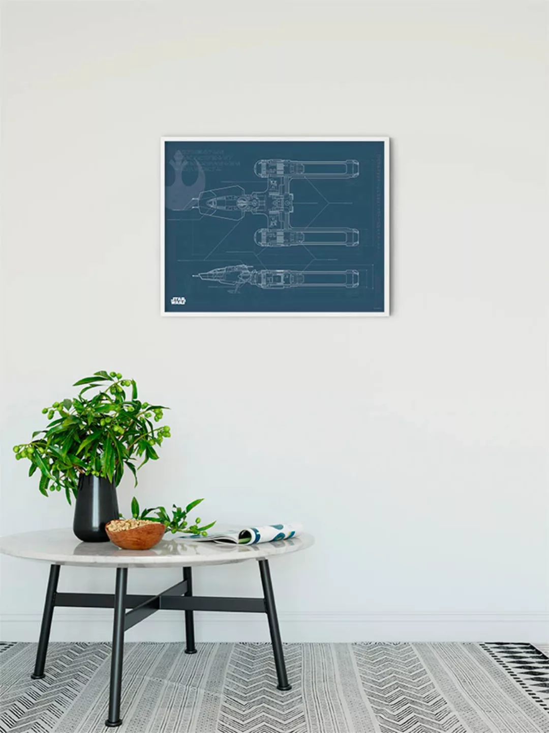 Komar Bild "Star Wars EP9 Blueprint Y-Wing", Star Wars, (1 St.), Wandbild z günstig online kaufen