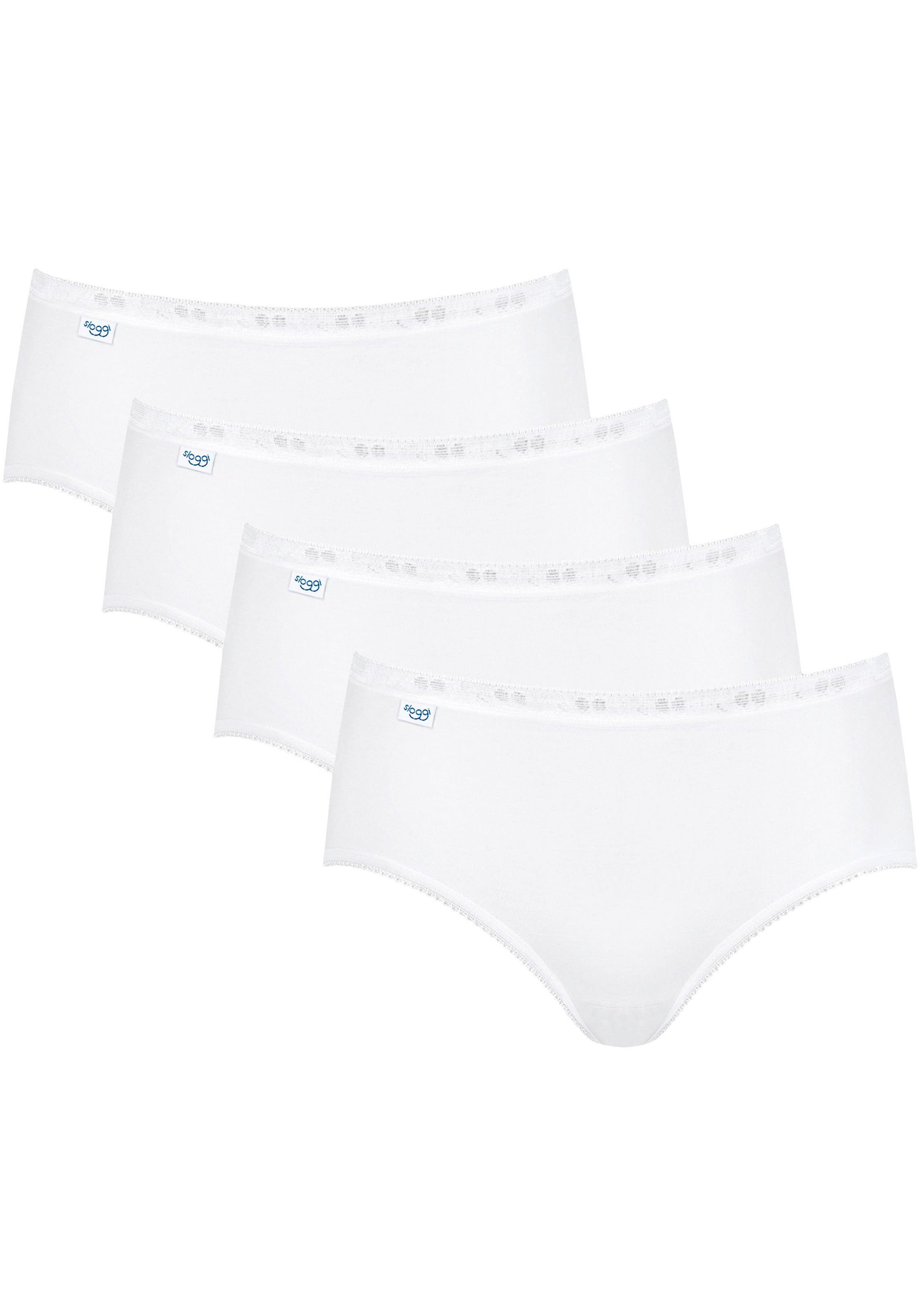 sloggi Midislip "Basic+", (4er Pack), perfekter Sitz, feminin, Baumwollmisc günstig online kaufen