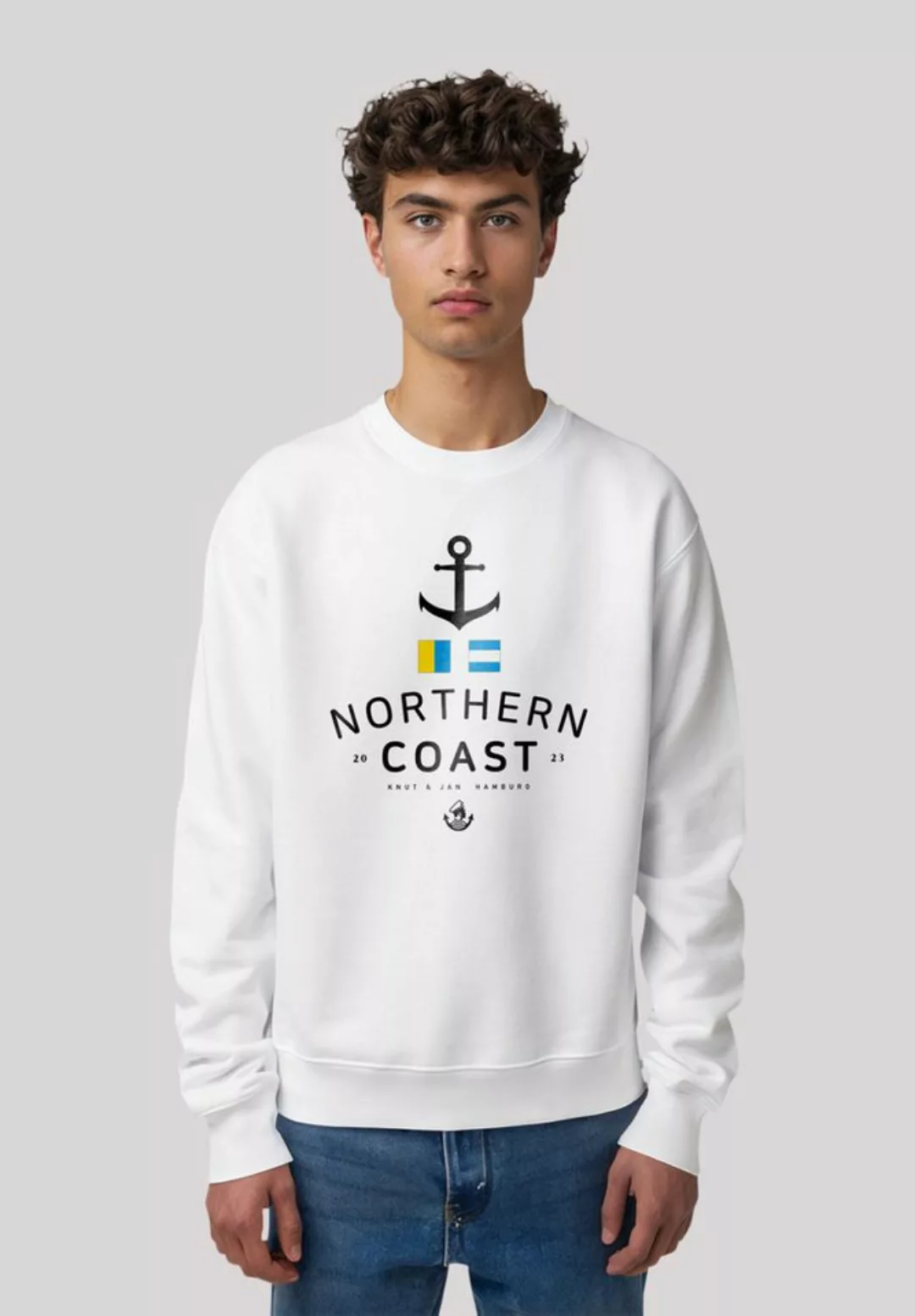 F4NT4STIC Sweatshirt "Nordsee Flaggen Knut & Jan Hamburg", Premium Qualität günstig online kaufen