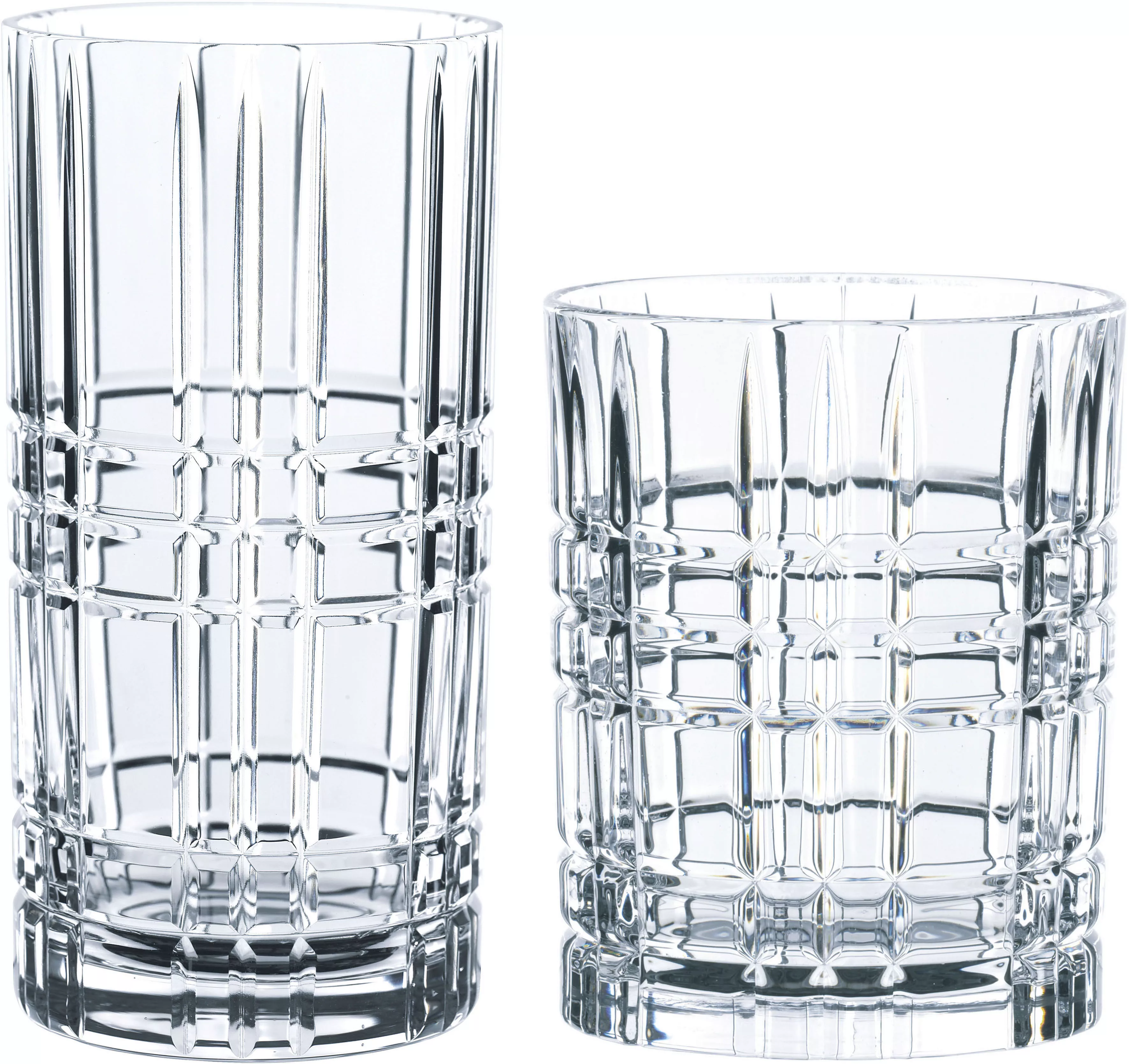 Nachtmann Gläser-Set »Highland Square«, (Set, 12 tlg., 6 Whisky-Gläser, 6 L günstig online kaufen