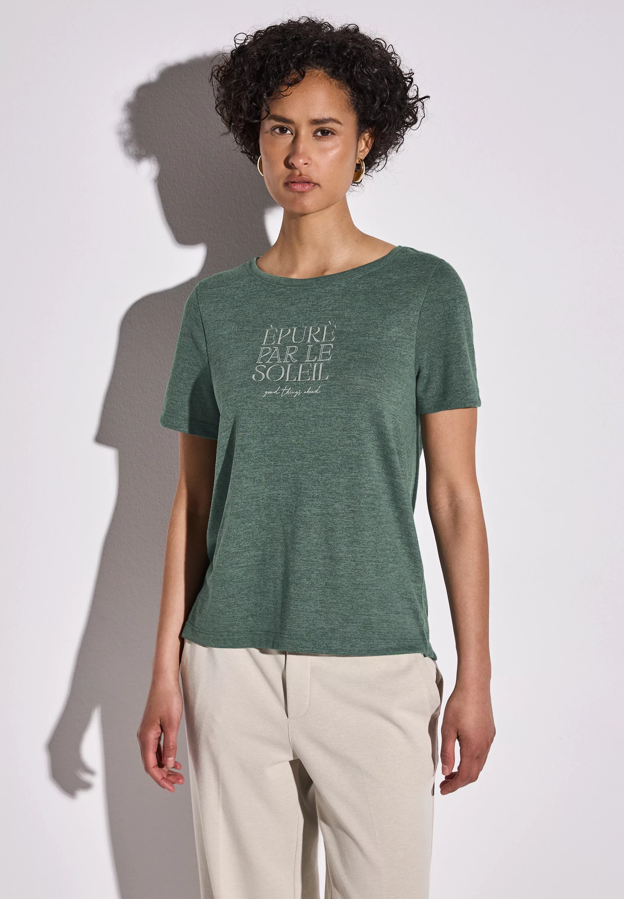 STREET ONE T-Shirt, im angenehmen Materialmix günstig online kaufen