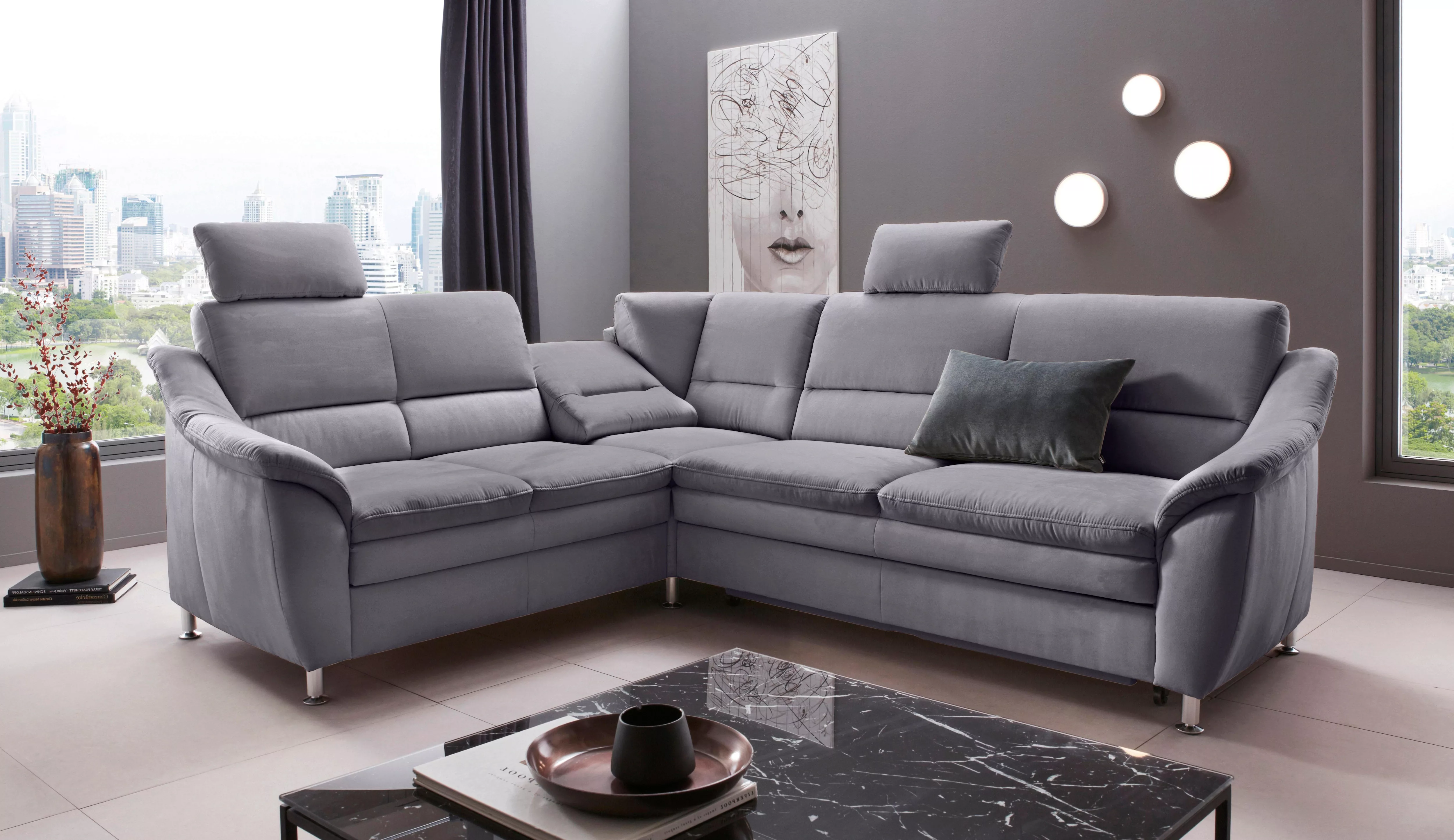 Places of Style Ecksofa Cardoso, Federkern, wahlweise mit Bett, Schubkasten günstig online kaufen