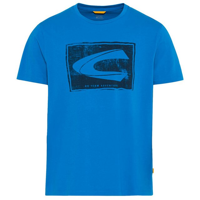 camel active Rundhalsshirt Camel Active T-Shirt Übergröße azurblau Logo-Pri günstig online kaufen