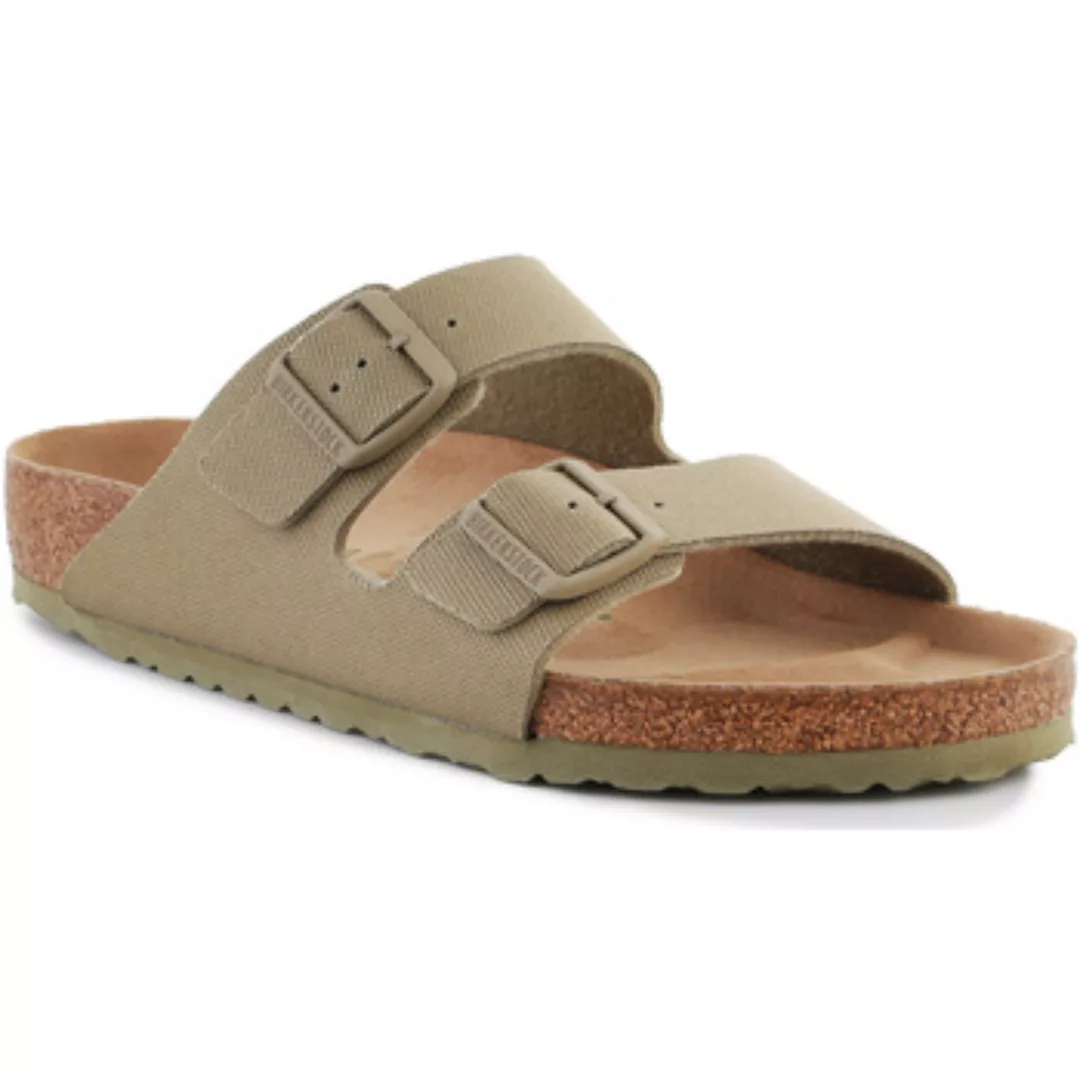 Birkenstock  Pantoffeln Rivet Logo Vegan Canvas Faded Khaki 1023958 günstig online kaufen