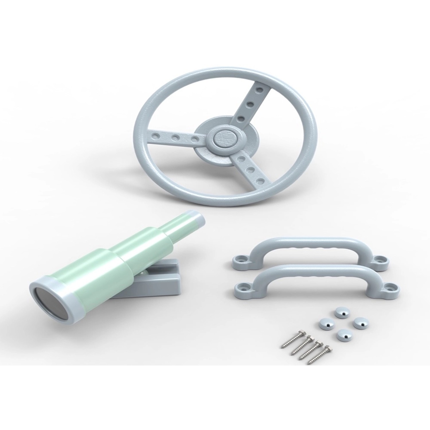 OutdoorToys Abenteuerset mit Lenkrad & Teleskop & Haltegriffe in Eisblau günstig online kaufen